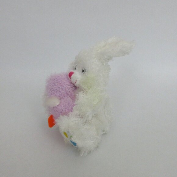 Fiesta EASTER BUNNY RABBIT 7" Tall White Plush with Purple Baby Chick Jelly Bean - Picture 5 of 8